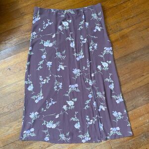 American Eagle Lavender Floral Maxi Skirt Size XXL